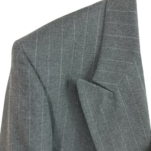 Pierre Balmain Paris Blazer St Tropez Grey Pinstripe Men's Blazer Jacket SZ R41 - Picture 5 of 16